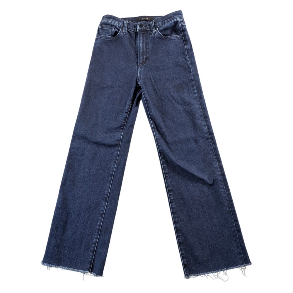 Joe's Jeans Wide Leg High Waisted Indigo Raw Hem Denim‎ Jeans Size 25